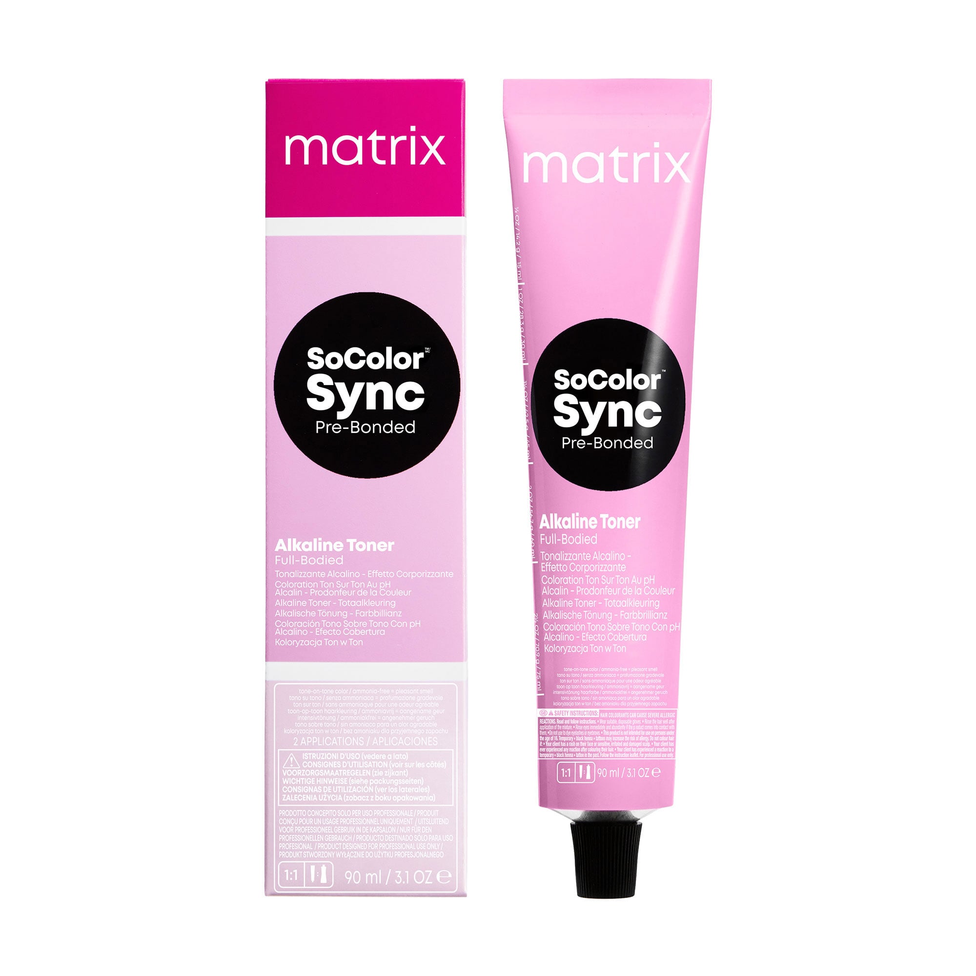 Безаміачний тонер для волосся Matrix SoColor Sync Pre-Bonded Alkaline Toner на лужній основі, тон в тон, 8P, 90 мл